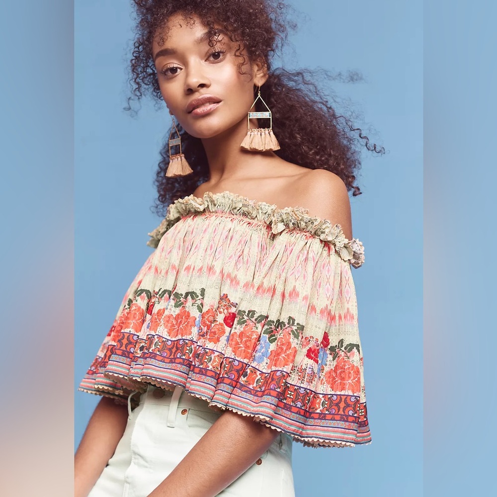 Anthropologie Bhanuni by Jyoti Villa Midi Top